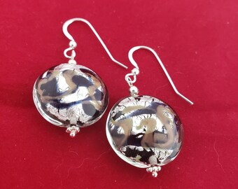 Sterling Silver Murano Glass Earrings