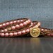 Pearl Wrap Bracelet Pink Glass Pearls With Gold Accents on - Etsy