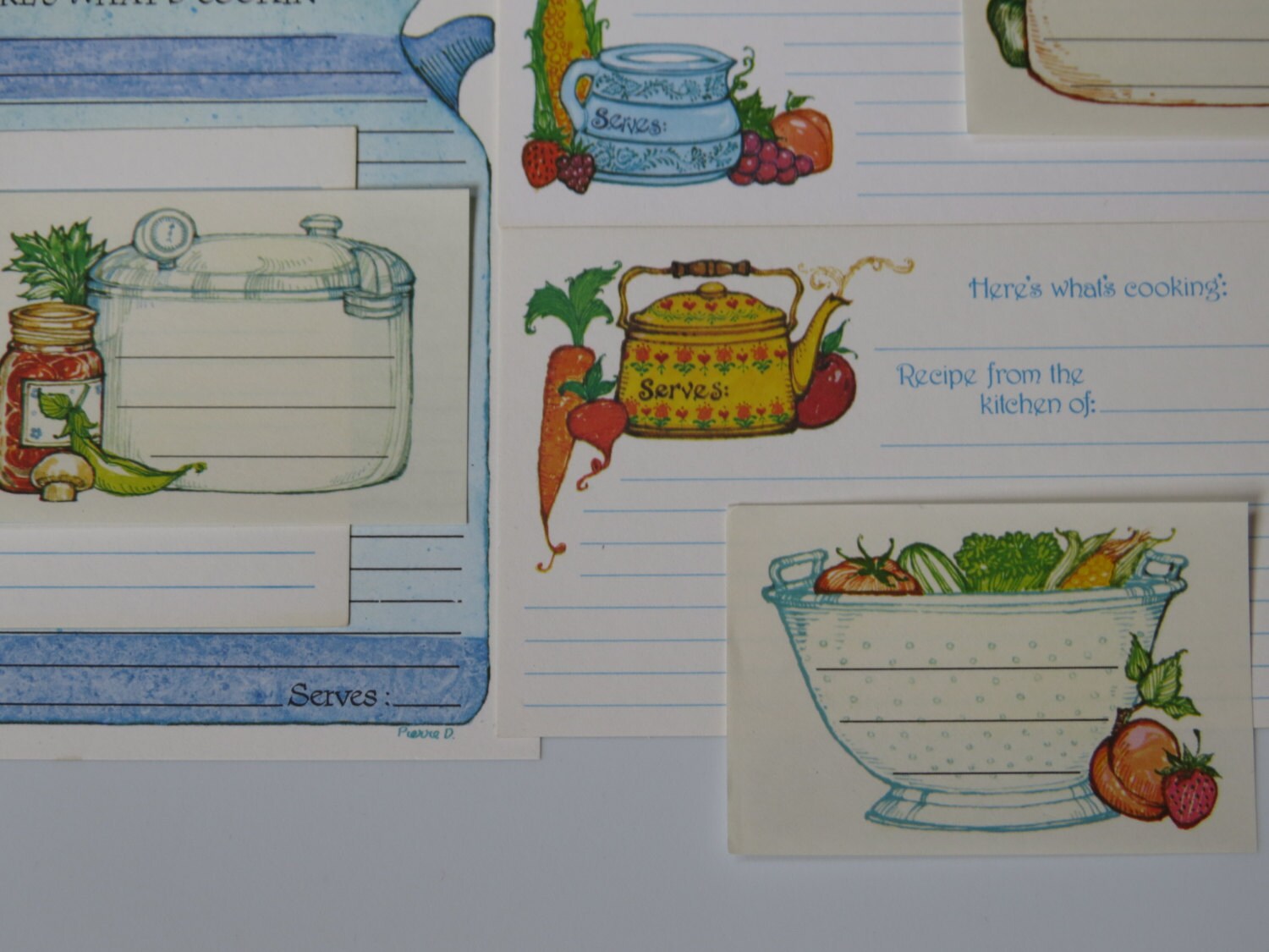 Vintage current labels recipe cards ephemera kitchen etsy