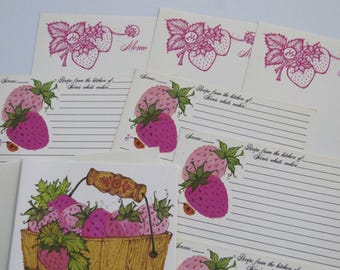 Vintage Current Note & Recipe Cards ~ Craft Lot ~ Kitchen Heirloom Smash Book ~ Scrapbooks ~ Junk Journals ~ Recipe Binder ~ Recipe Swap