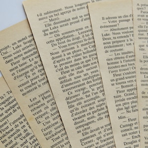 Vintage Craft Paper ~ French Love Romance Novel Page Bundle ~ Junk Journals  Scrapbooks ~ Art Supplies ~ Mixed Media Collage ~ 25 Pages!