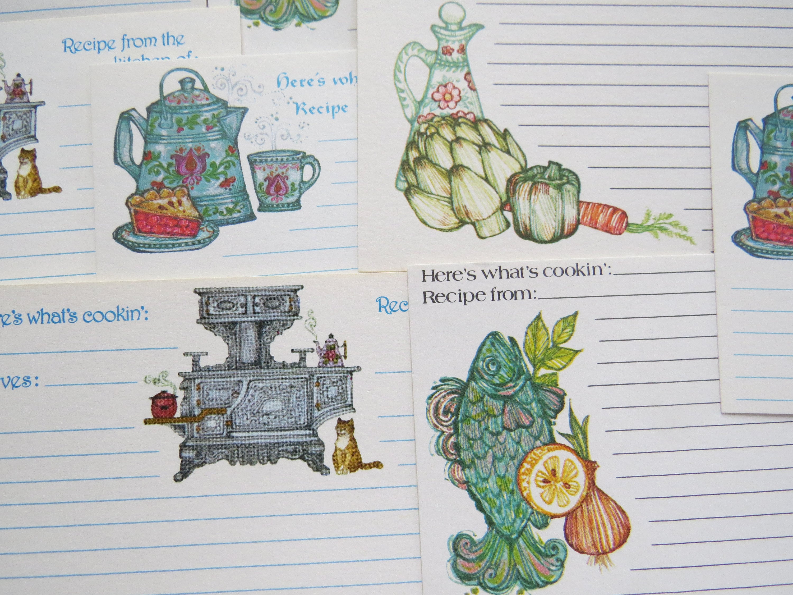 Vintage Current Recipe Cards Craft Lot Heirloom Kitchen Etsy