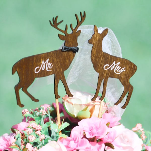 Deer Wedding Cake Topper Etsy