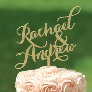 Gold Custom Wedding Cake topper | Wedding Cake Topper | Engagement Topper | Personalized Cake Topper | Cake Toppers for Weddings |