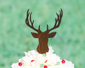 Hirsch Kuchen Topper - Herr & Frau Deer-Strand Hochzeit - Braut und Bräutigam - rustikale Land Chic Hochzeit