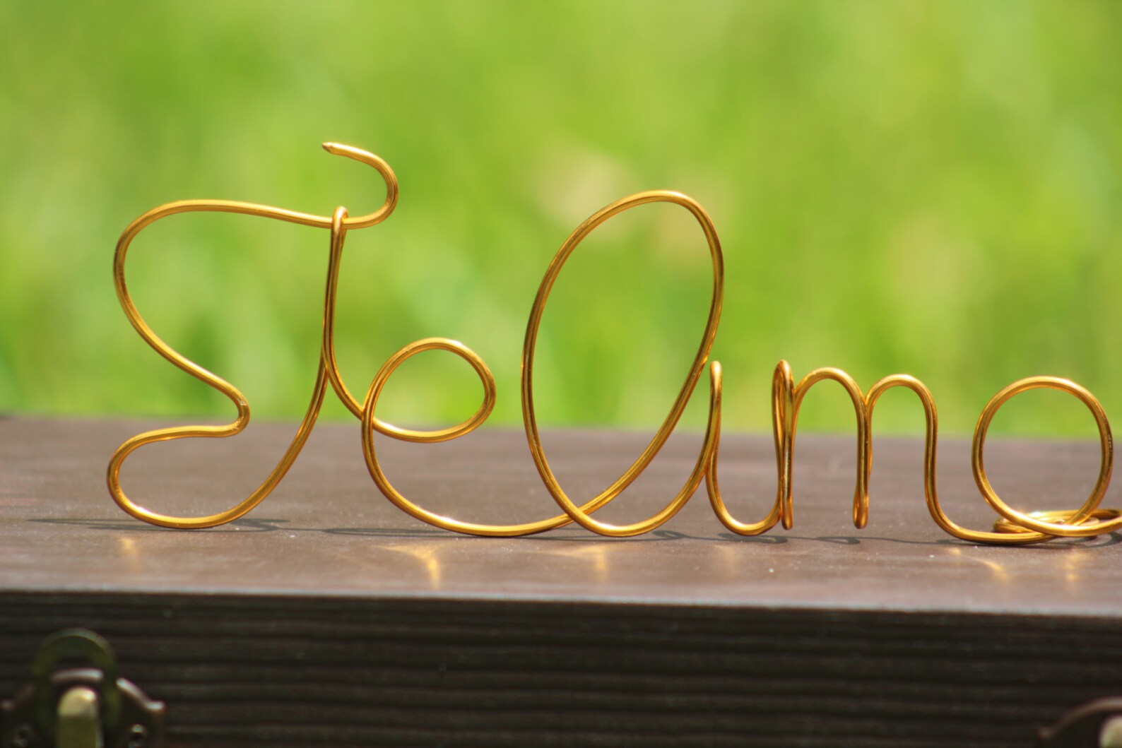 Gold Wire te Amo Wedding Cake Toppers Decoration Etsy