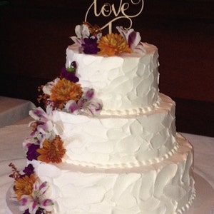 Rustic LOVE Wedding Cake Topper Wooden Cake Topper Engagement Cake Topper Cake Topper for Wedding Cake Top Wedding Cake Decorating image 3