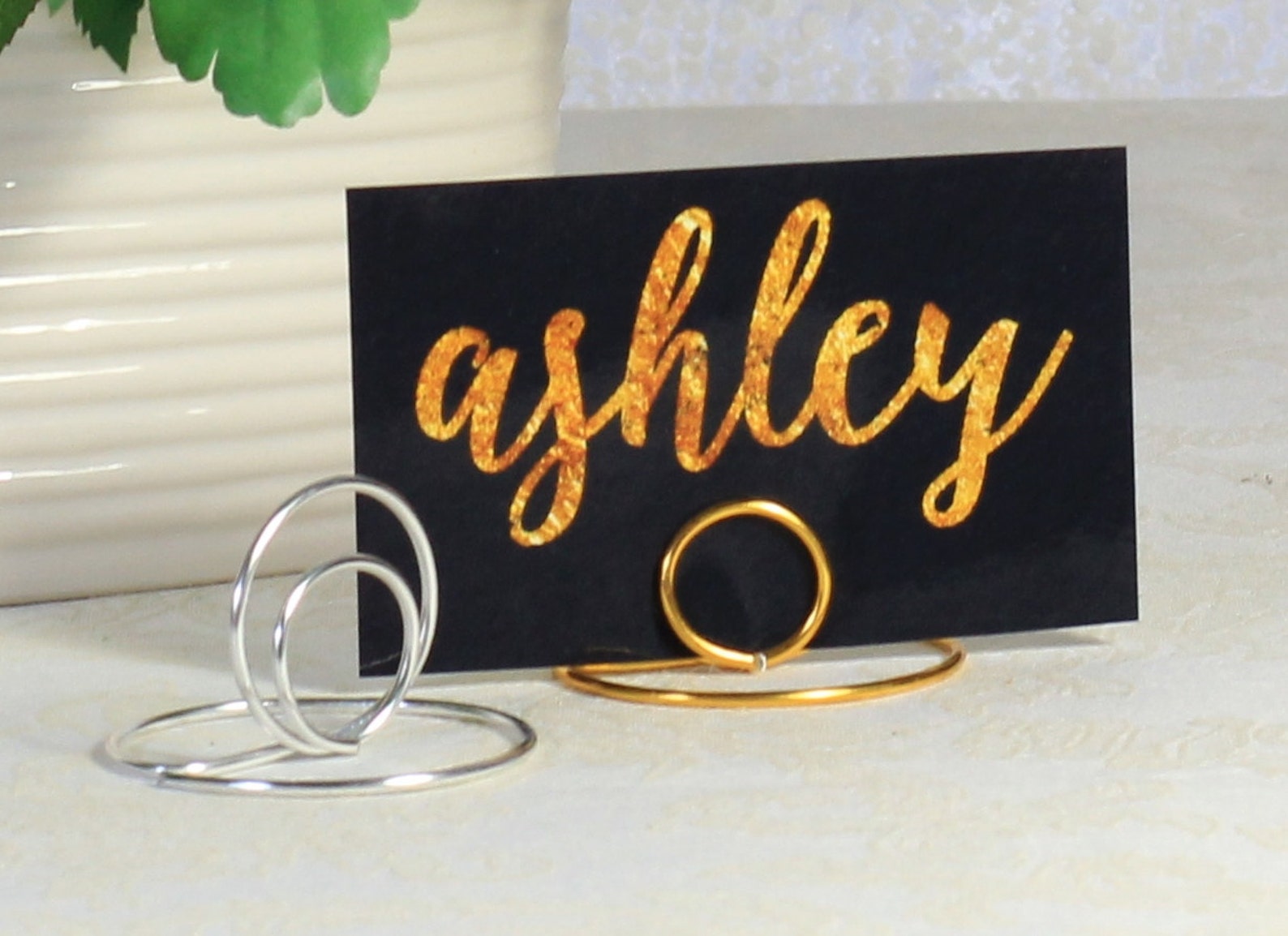 Gold Wire Table Number Holders Bridal Shower Pen Shabby Etsy Canada