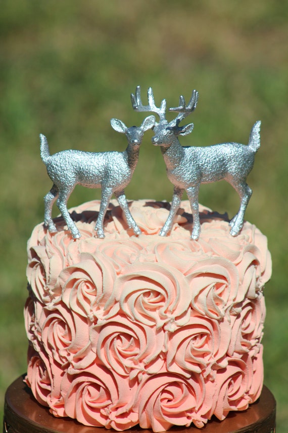 Wedding Cake Topper Mr Mrs Deer Rustic Country Hunter Decor Home Party New 