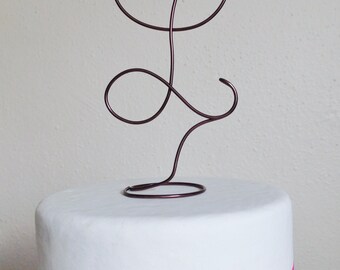 Draad van gepersonaliseerde Monogram bruidstaart Toppers - strand bruiloft - bruids douche - bruid en bruidegom - rustieke land Chic Wedding