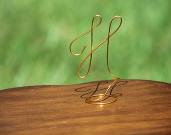 Gouden draad gepersonaliseerde Monogram bruidstaart Toppers - strand bruiloft - bruids douche - bruid en bruidegom - rustieke land Chic Wedding