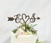 Rustic Wedding Arrow Cake Topper | Decoration | Beach wedding | Bridal Shower | Initials Cake Topper | Rustic Country Chic Wedding Top 
