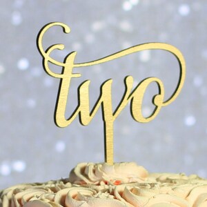 Gold number cake topper - Birthday Party Cake topper