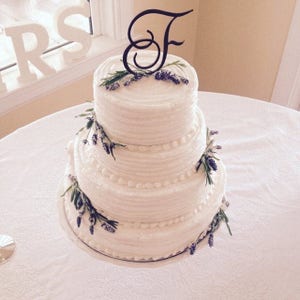 Monogram Wedding Cake topper Wooden Wedding Cake Topper Personalized Wedding Cake Topper Rustic Wedding Cake Topper image 4