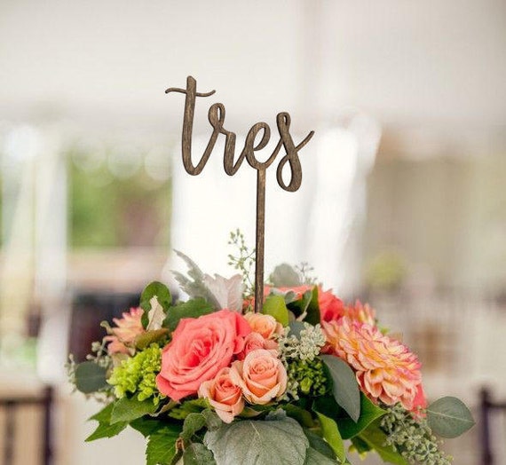 Spanish Table Numbers Gold Table Numbers Beach Wedding Etsy