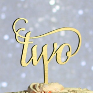 Gold number cake topper - Birthday Party Cake topper