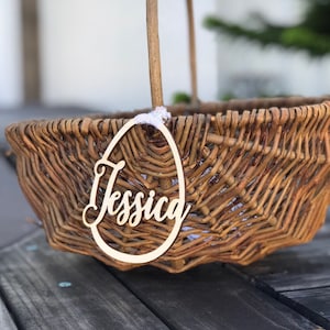 Easter Basket Tag | Personalized Easter Basket Egg | Tag Easter Basket Name Charm | Easter Basket Gift | Decoration