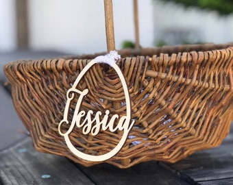 Easter Basket Tag | Personalized Easter Basket Egg | Tag Easter Basket Name Charm | Easter Basket Gift | Decoration