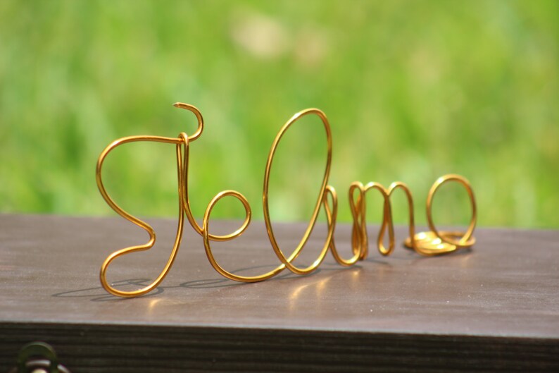 Gold Wire te Amo Wedding Cake Toppers Decoration Etsy