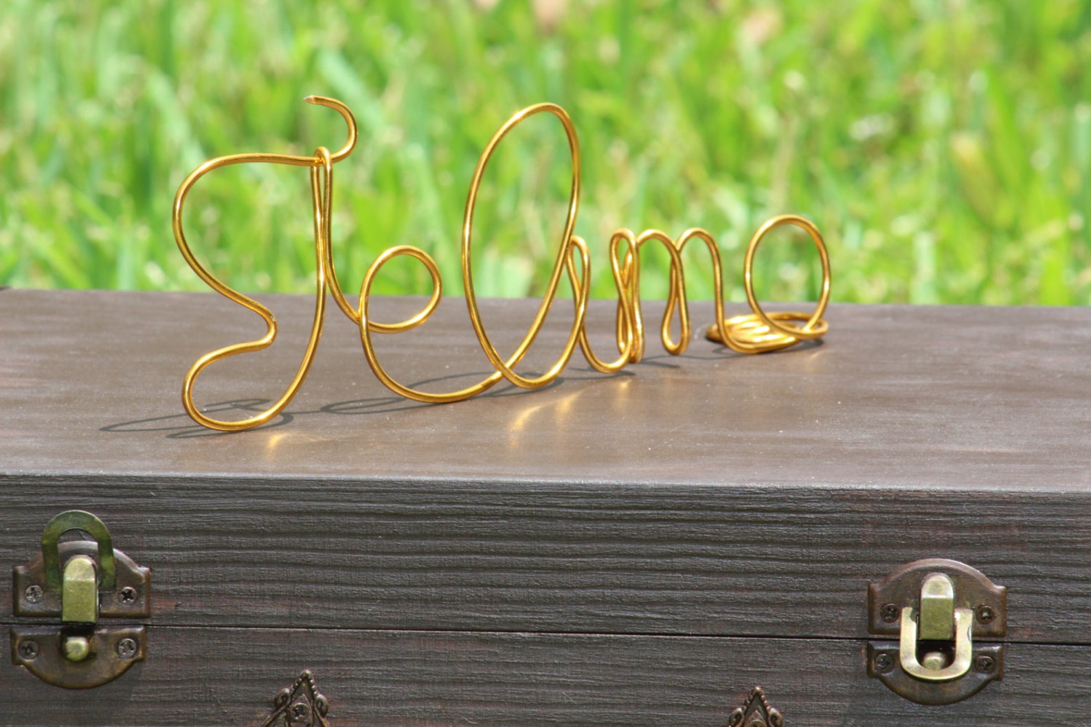 Gold Wire te Amo Wedding Cake Toppers Decoration Etsy