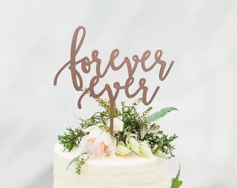 FOREVER EVER Wedding Cake Topper - forever ever Cake Toppers - Rustic Country Chic Wedding - Wedding Cake Topper - Beach Cake Topper