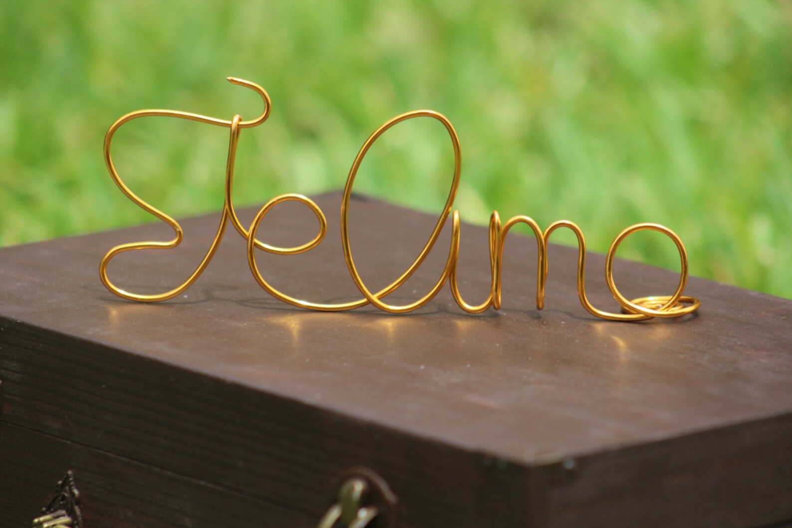 Gold Wire te Amo Wedding Cake Toppers Decoration Etsy
