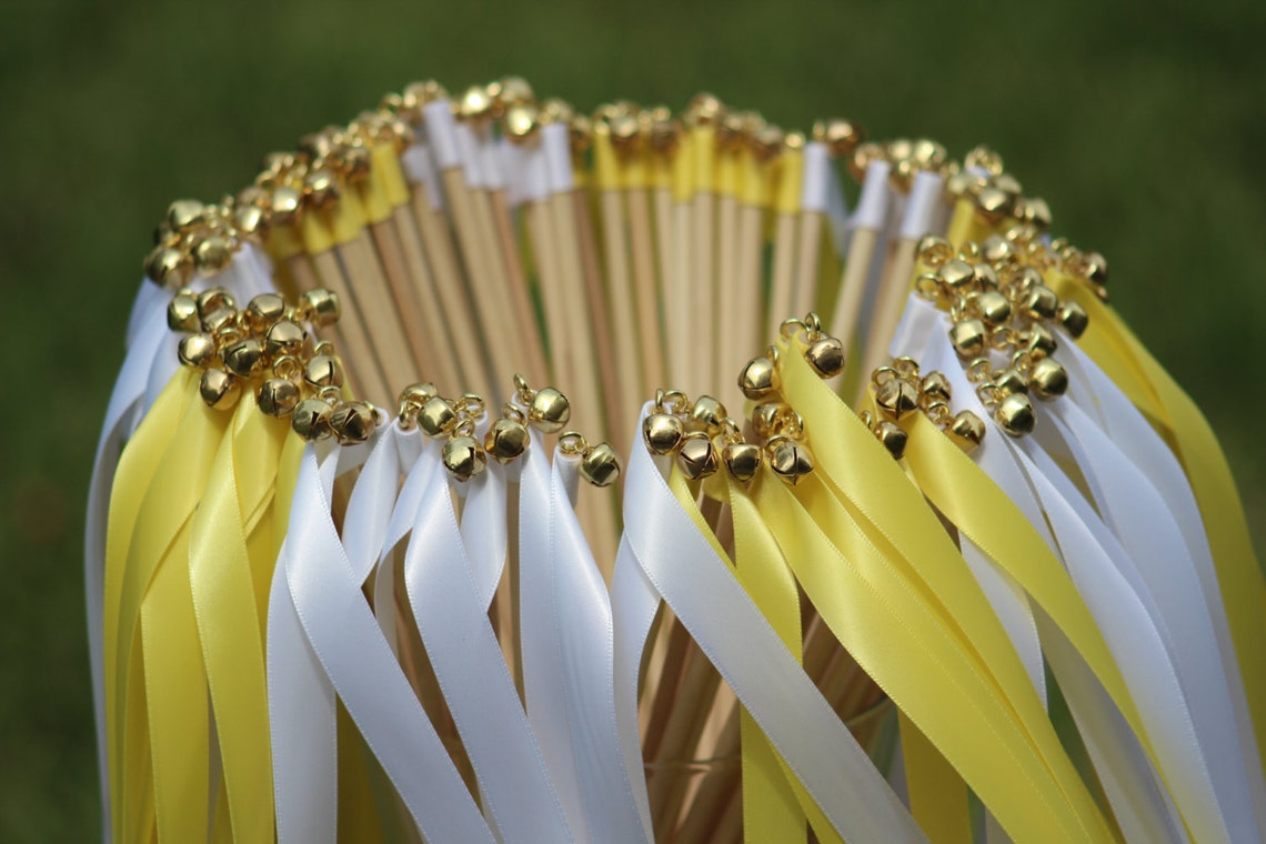 75 Wedding Wands With Bells Party Streamers Party Etsy