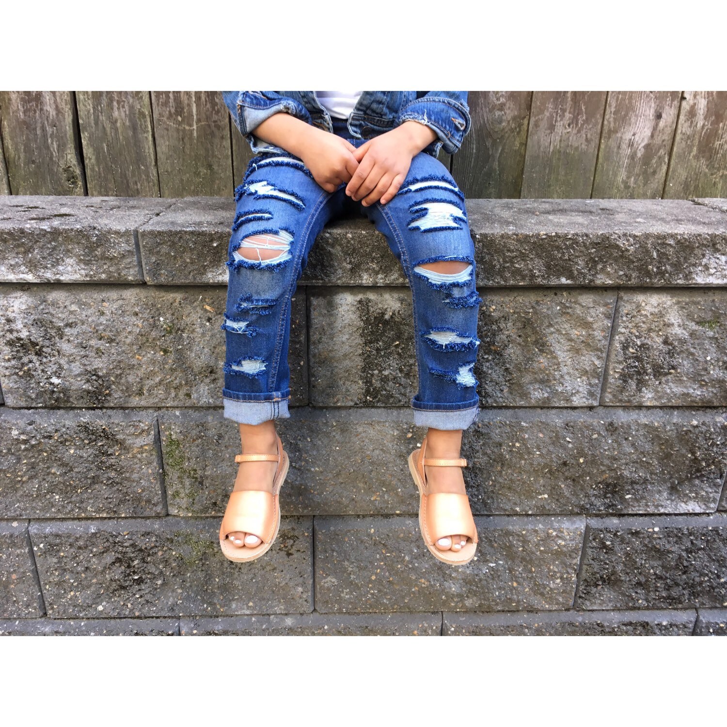 Toddler and Kids Ripped Skinny Jeans Distressed to Impress | Etsy