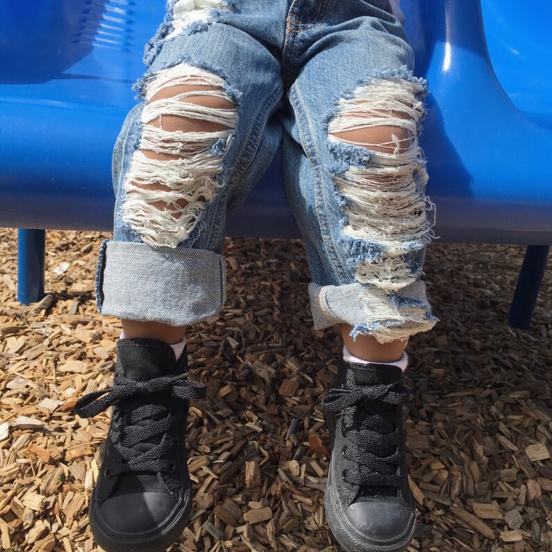 kids destroyed jeans