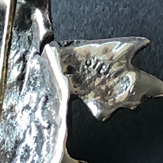 Vintage Sterling Fish Pin, Silver Fish Brooch, 2 … - image 9