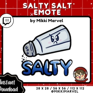 Salty Gamer Emote for Twitch Streamers