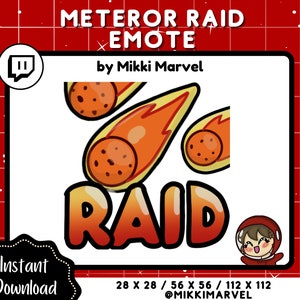 Meteor Raid Emote pour Streamers | Twitch, Youtube, Discord