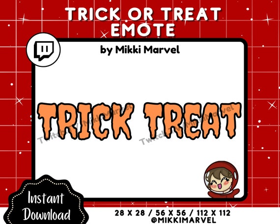 ANIMATED Trick or Treat Halloween Emote for Streamers