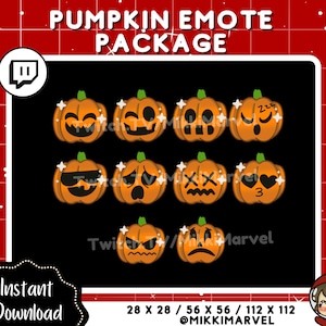Pumpkin Emotes for Halloween Twitch Streamers