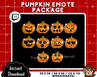 Pumpkin Emotes for Halloween Twitch Streamers