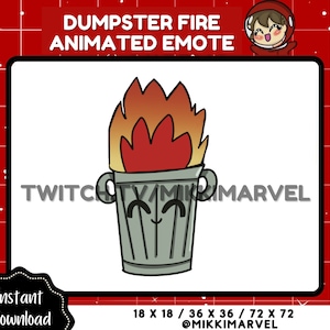 Emote ANIMATA Fuoco nel cassonetto per gli streamer
