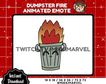 ANIMATED Dumpster Fire Emote for Streamers