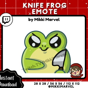 Knife Frog Emote for Twitch Streamers