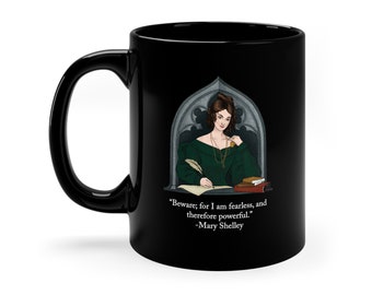 Mary Shelley Portrait - 11oz Black Mug