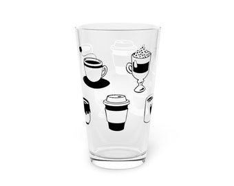 Coffee & Tea Party - Pint Glass, 16oz