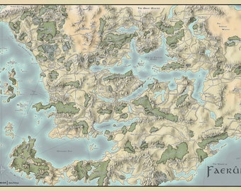 Map of Faerun Print - Etsy UK