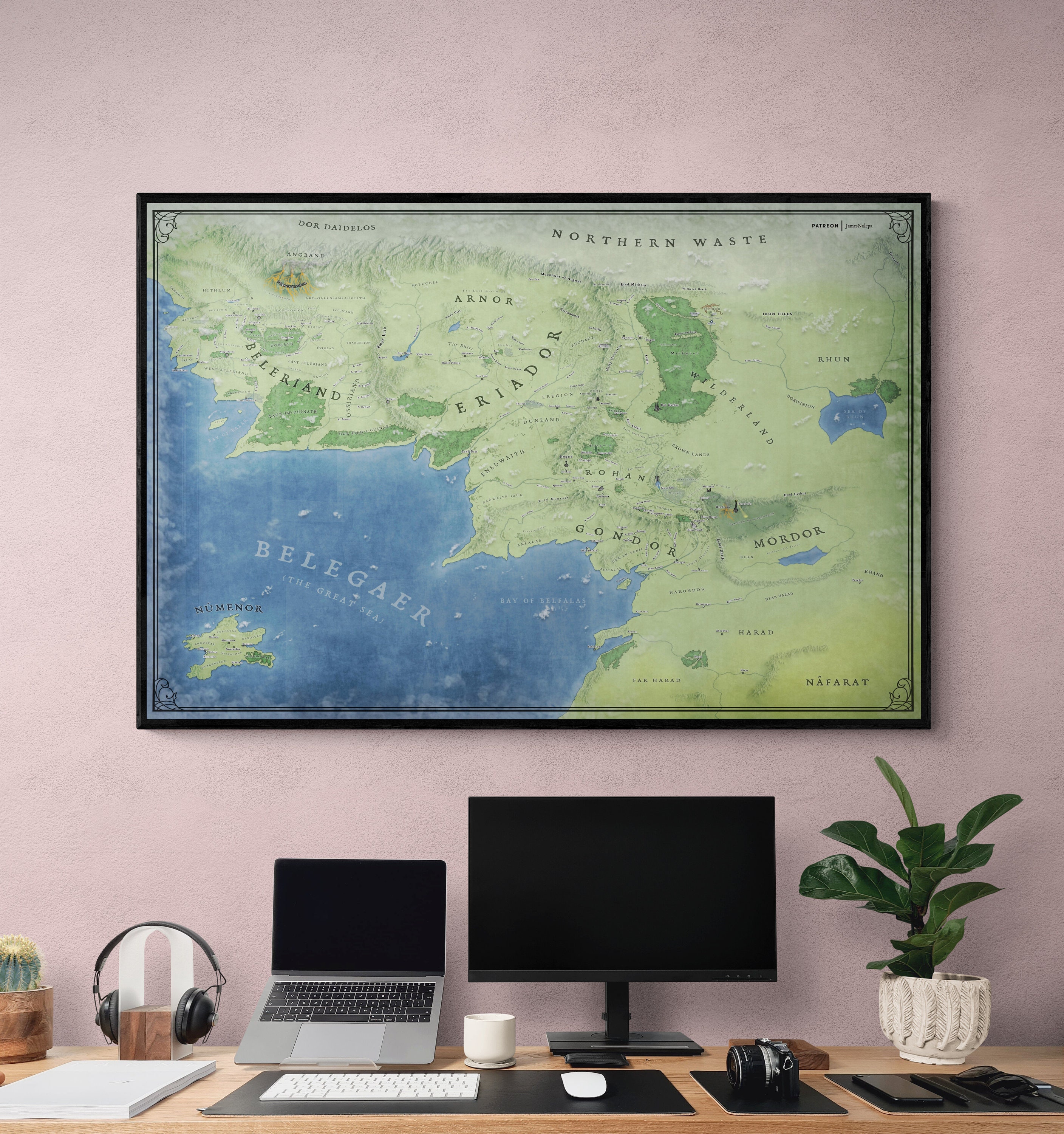 middle-earth-and-beleriand-full-color-map-poster-game-room-decor