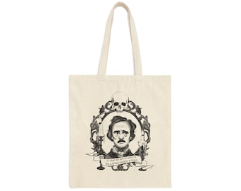 Edgar Allan Poe - Cotton Canvas Tote Bag