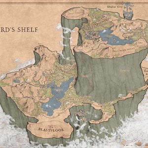 Mapa da prateleira do assistente de The World of Steps para D&D e outros RPGs