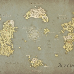 Azeroth Kaart van World of Warcraft Digital Download