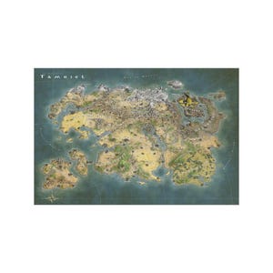 Tamriel-kaart klassieke kleuren mat