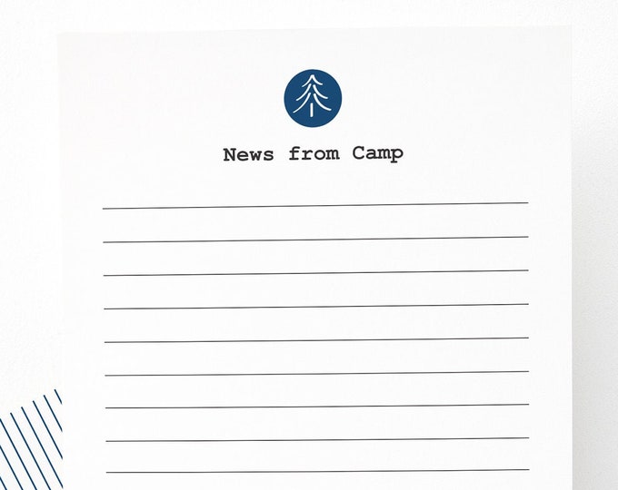 kids camp stationery, camp stationery set of 10, camp notes, vintage inspired, writing set, note cards, penpal, boys notecards, Summer camp