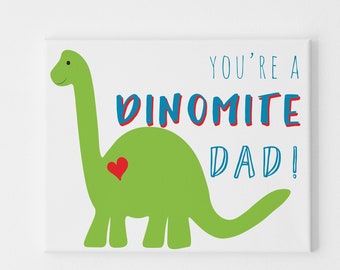 FATHER'S DAY Card from Son, Funny Fathers Day Card, Fathers day card for daddy, Dinosaur fathers day, Best Daddy Fathers Day Card