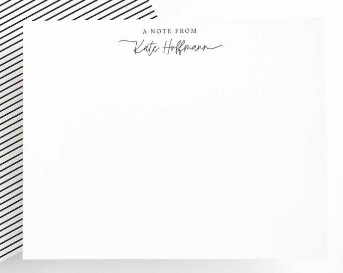 Personalized Stationery, Script Personalized Stationary,  Stationary Personalized, Personalized Thank You Cards, A Note From