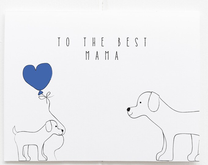 CARD FROM DOG for Best Dog Mom, Dog Mum, Dog Mom, I love you mom, Dog Mama, Card for human from dog, quarantine card, Best mama card